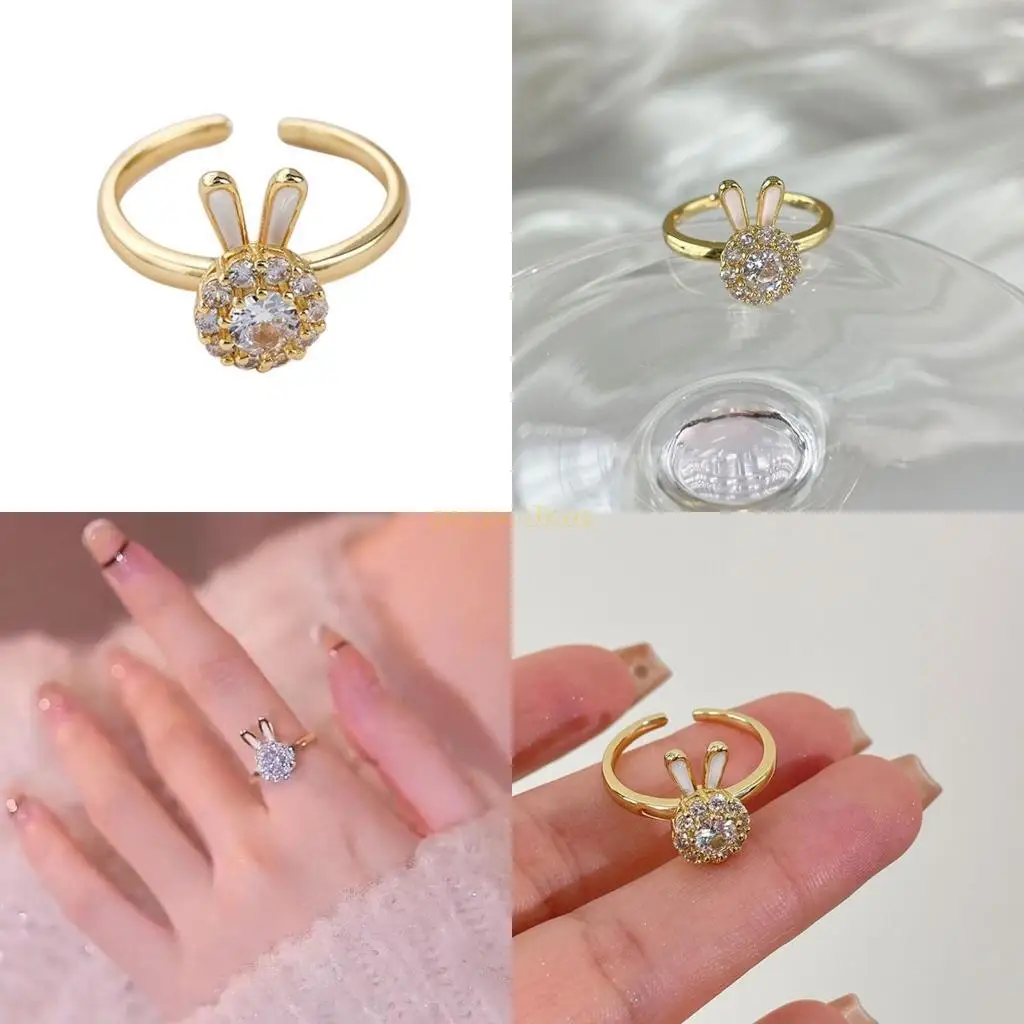 31BF Zirconia Rabbit Coative Rings Ringsable Rings Rings قابل للتعديل حلقات القلق الهادئة