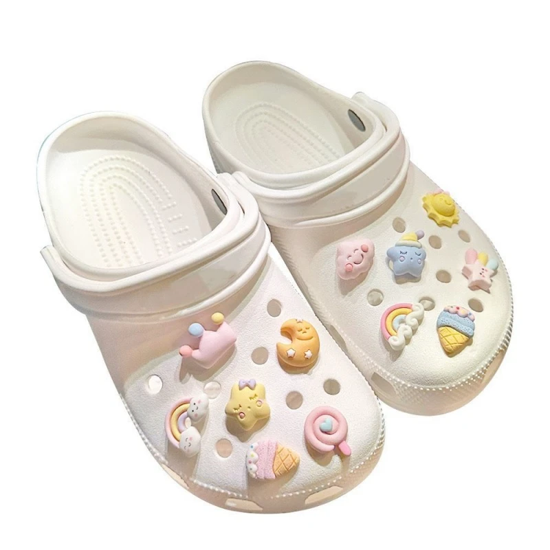Whole Set Hot Sale DIY Hole Shoes Charms for Sleeping Stars Handmade Charms Designer Quality Garden Shoe Decoration Girl Gift