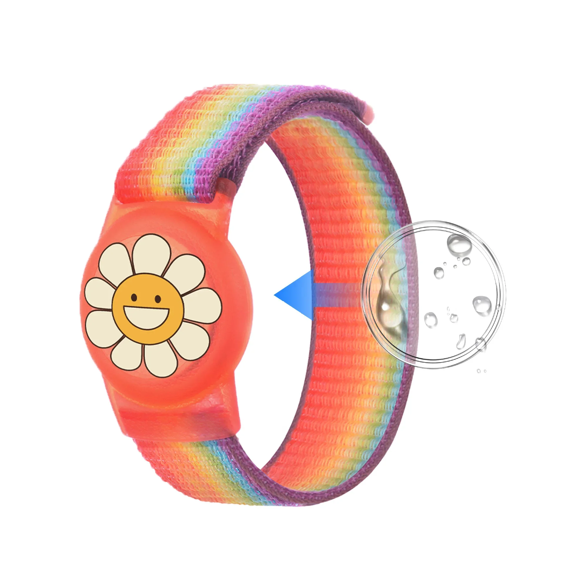 Wasserdichtes Nylon-Armband für Apple AirTags Locator Kinder-Armband Kratzfeste Abdeckung Zubehör für Airtag GPS-Tracker-Halter – Detail 13