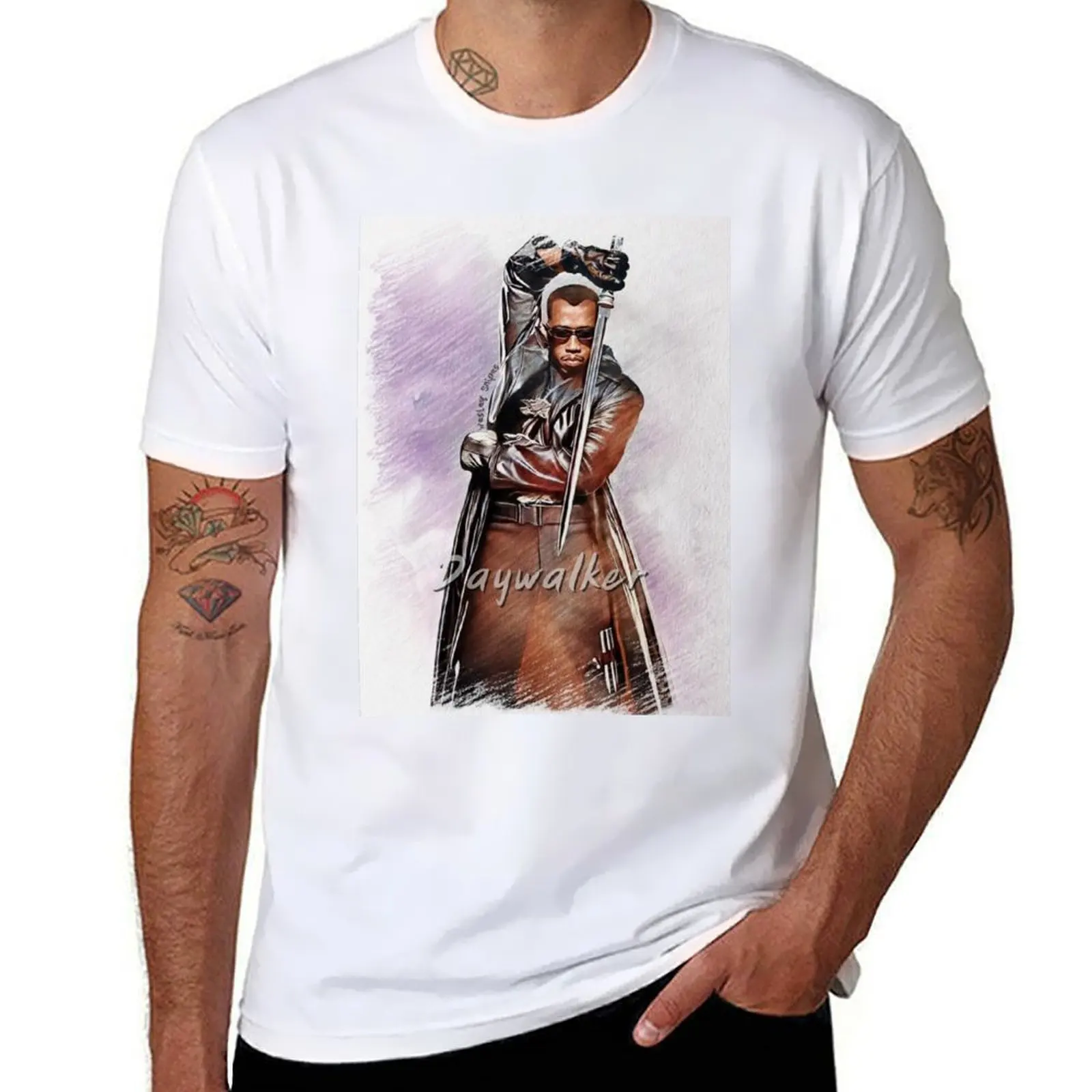 

Daywalker-Wesley Snipes T-Shirt cotton t shirts man 100% t shirts with prints T-Shirt