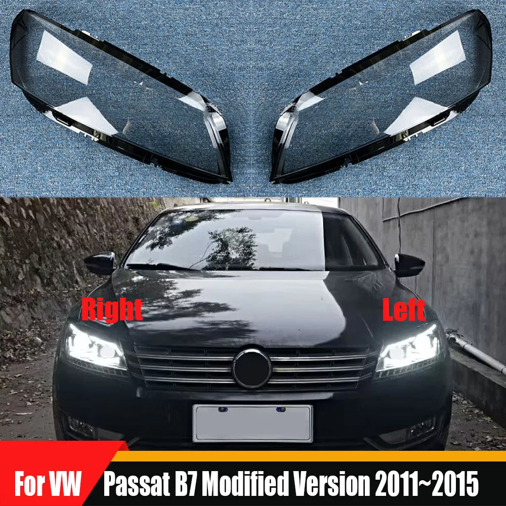 

Headlight Cover For Volkswagen VW Passat B7 Modified Version 2011 2012 2013 2014 2015 Transparent Lampshade Lens Plexiglass