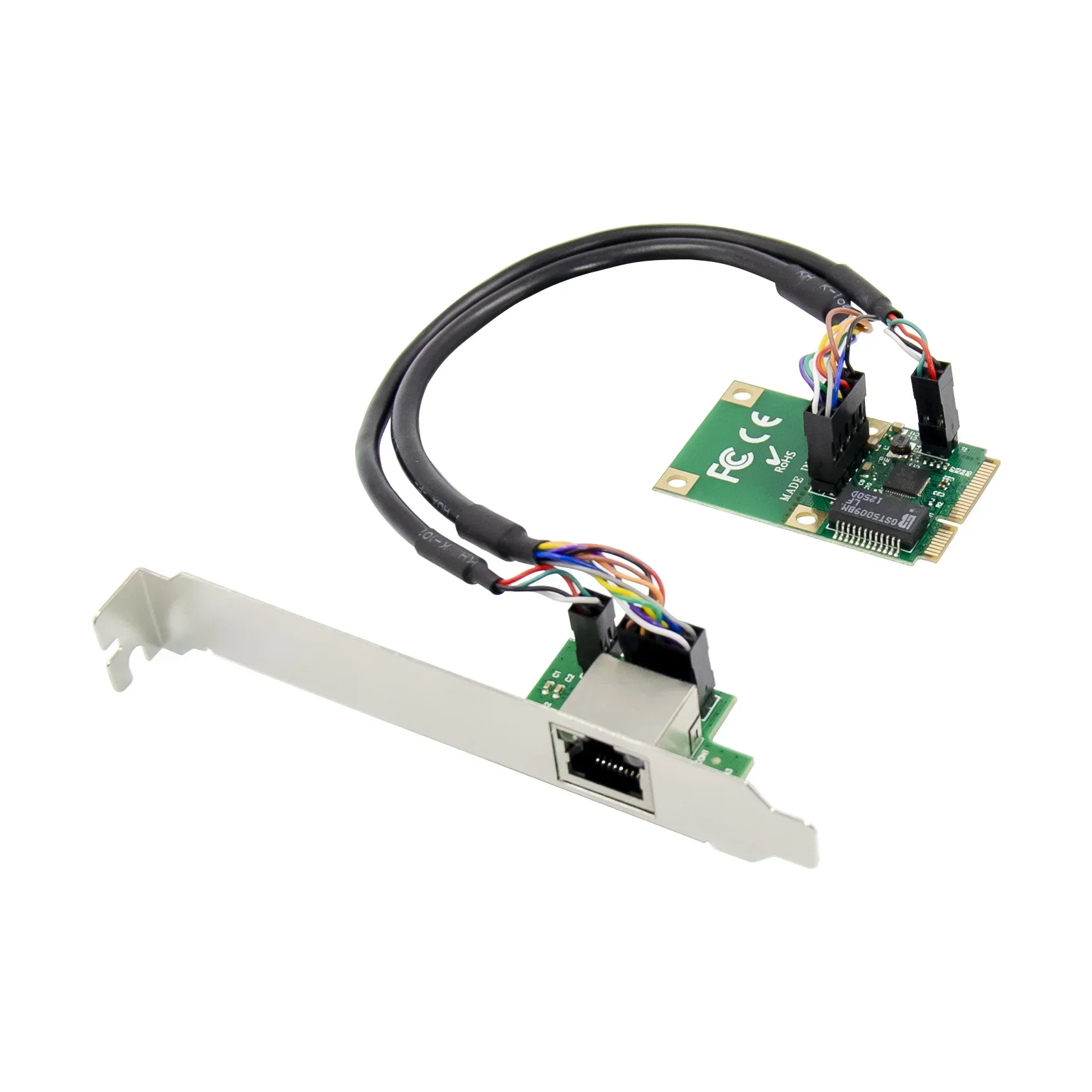 1 RJ45 Port MINI PCIE Single Port Gigabit Ethernet Lan Network Crad Internal Adapter Chip REALTEK RTL8111F 10/100/1000Mbps