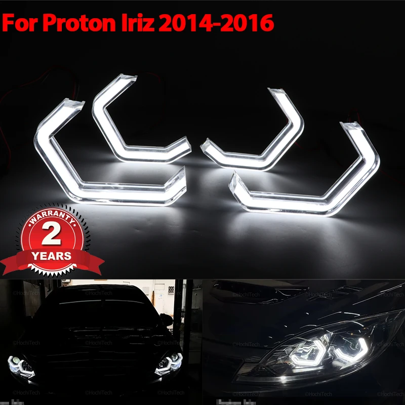 

For Proton Iriz 2014 2015 2016 Car Accessories Excellent DTM M4 Style led Angel Eyes kit halo rings Ultra bright DRL