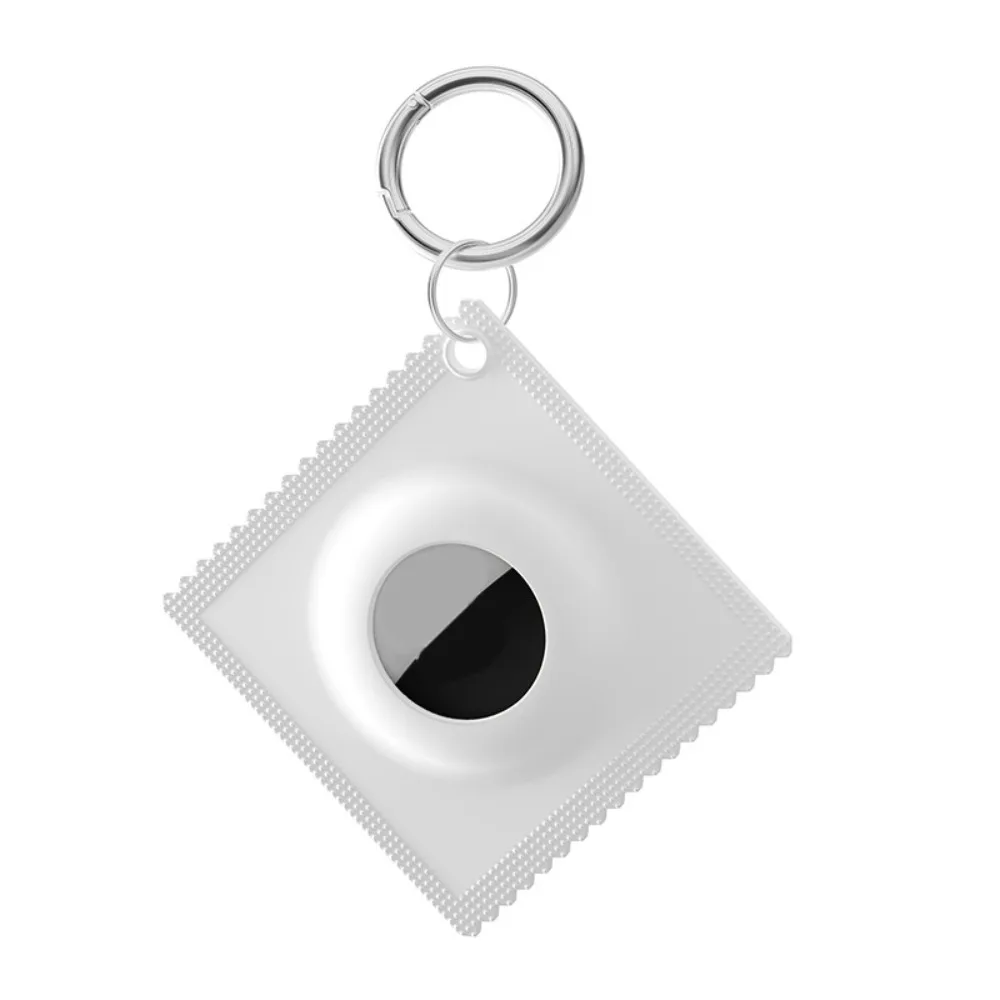 Soft Silicone Protective Case Ultra-thin Mini Cover Shell Creative Tracker Keychain for Apple AirTag Tracker Accessories