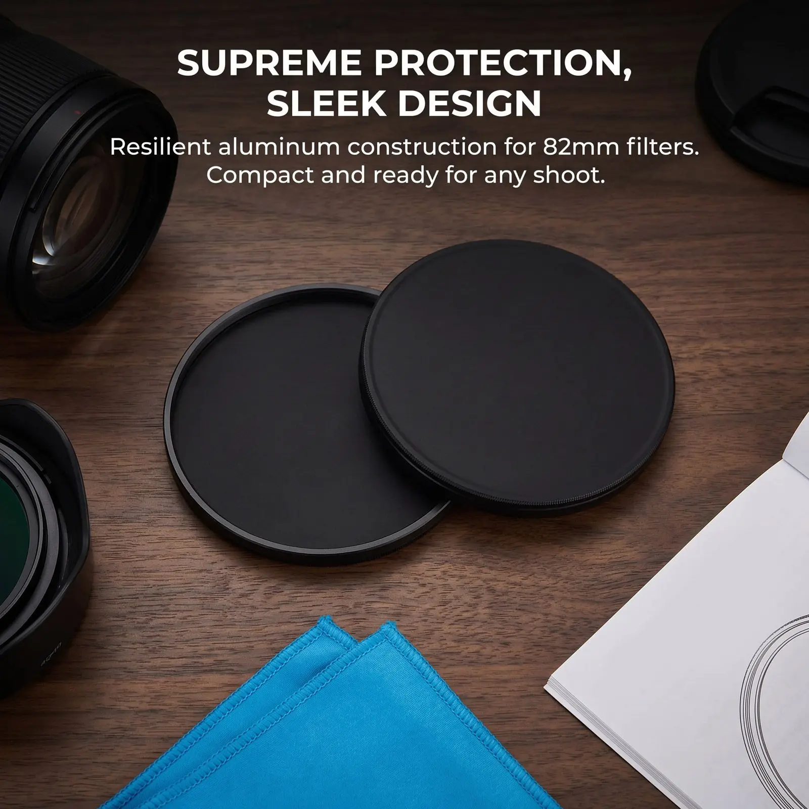 1Pair Transparent Camera Filter Travel Cap Compact Lens Filter Storage Case Dustproof Protective Cover for Photography Outdoor