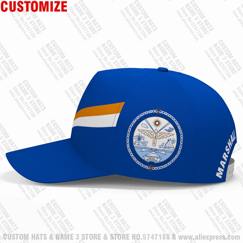 Marshall Islands Baseball Caps Custom Made Name Team Logo Hat Mhl Country Fishing Micronesians Travel Nation Flag Photo Headgear