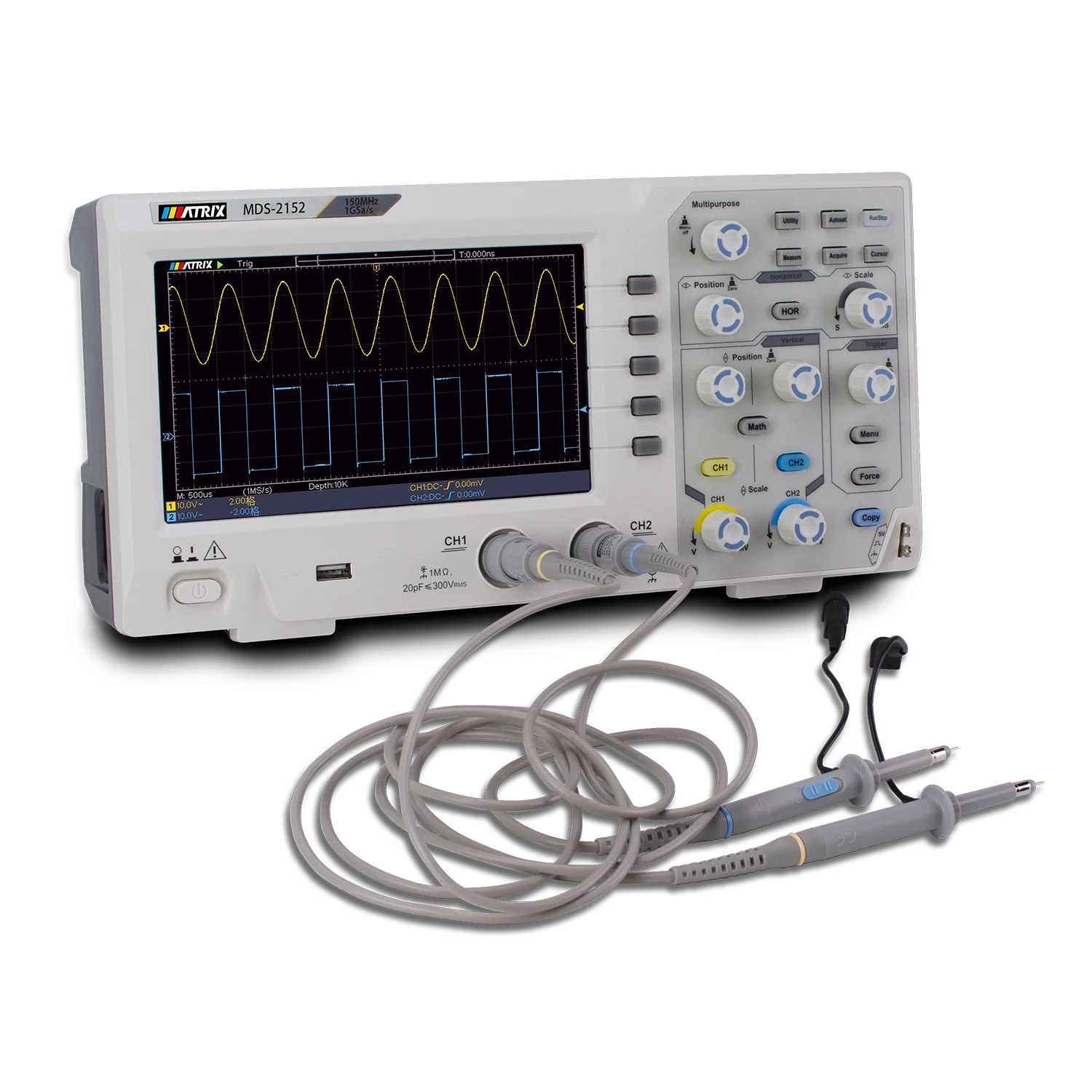 

MATRIX MDS-2252 250MHz Dual Channel 1 GSa/s 8 Bit Resolution Super Economical Digital Storage Oscilloscope 1 Year Warranty Used
