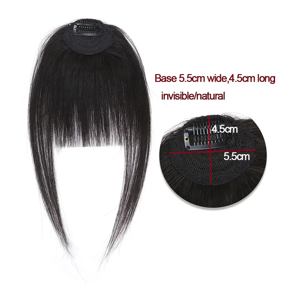 Rich Choices 9g Clip-in Bangs With Temples Real Human Hair Small Fringe Mini Bangs Natural Hair Piece Hair Clips For Extensions