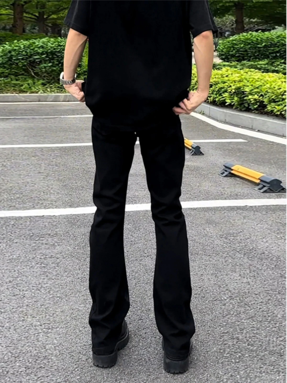 

Bla Bell Bot Jeans Men's Spring Autumn American High Street Sle Pants Tall Extended Straight Knife Jeans