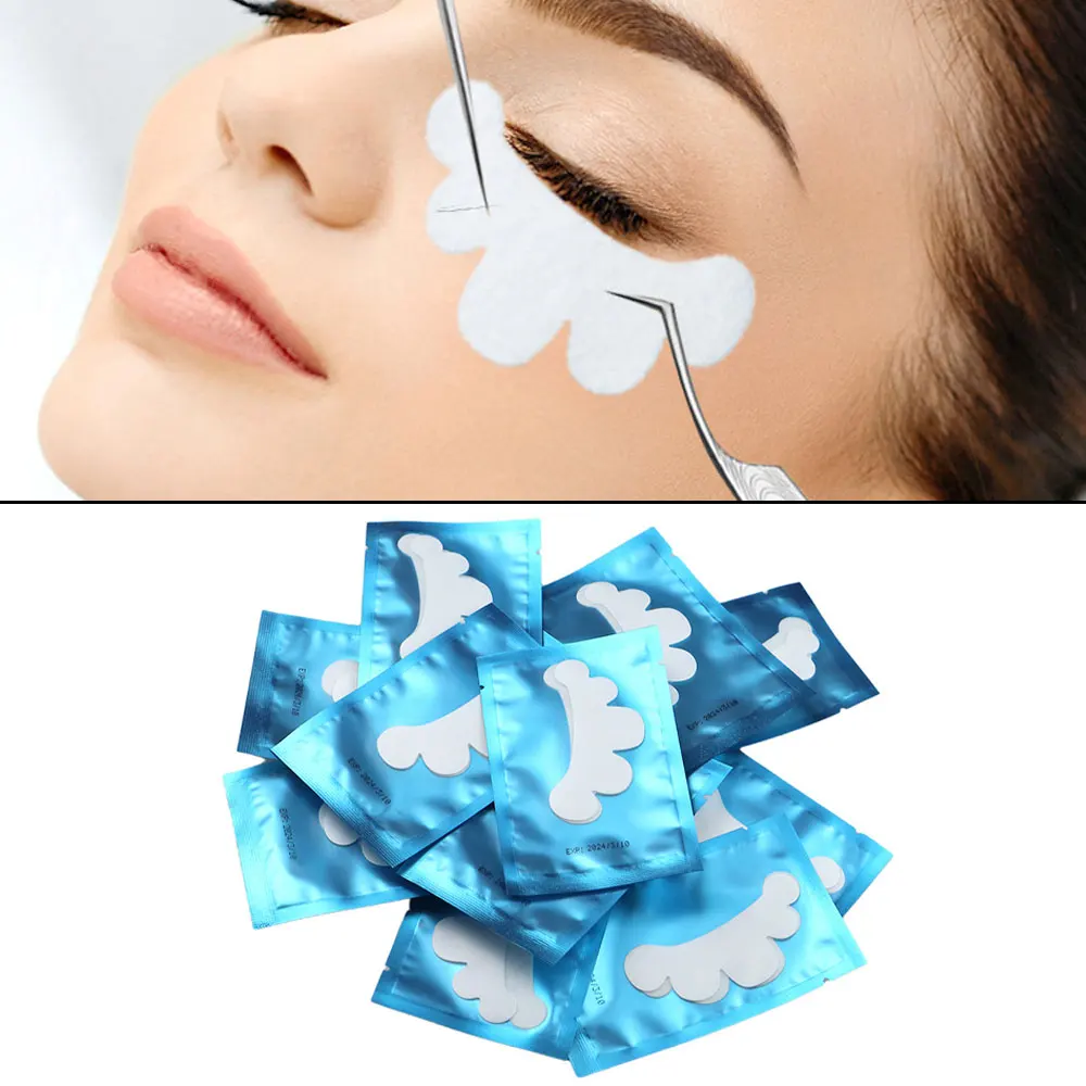 50Pairs Lash Extension Eye Stickers Hydrogel Patches Grafting Eyelashe Under Eye Pads Eyelashes Extension Lashes Tools Makeup