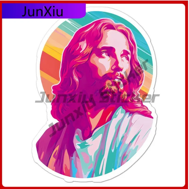 

Jesus Christ Sticker Trendy Bumper Waterproof Decal Decal Cute Laptop Trendy Anti Scratch UV Resistant Bumper Window Trendy