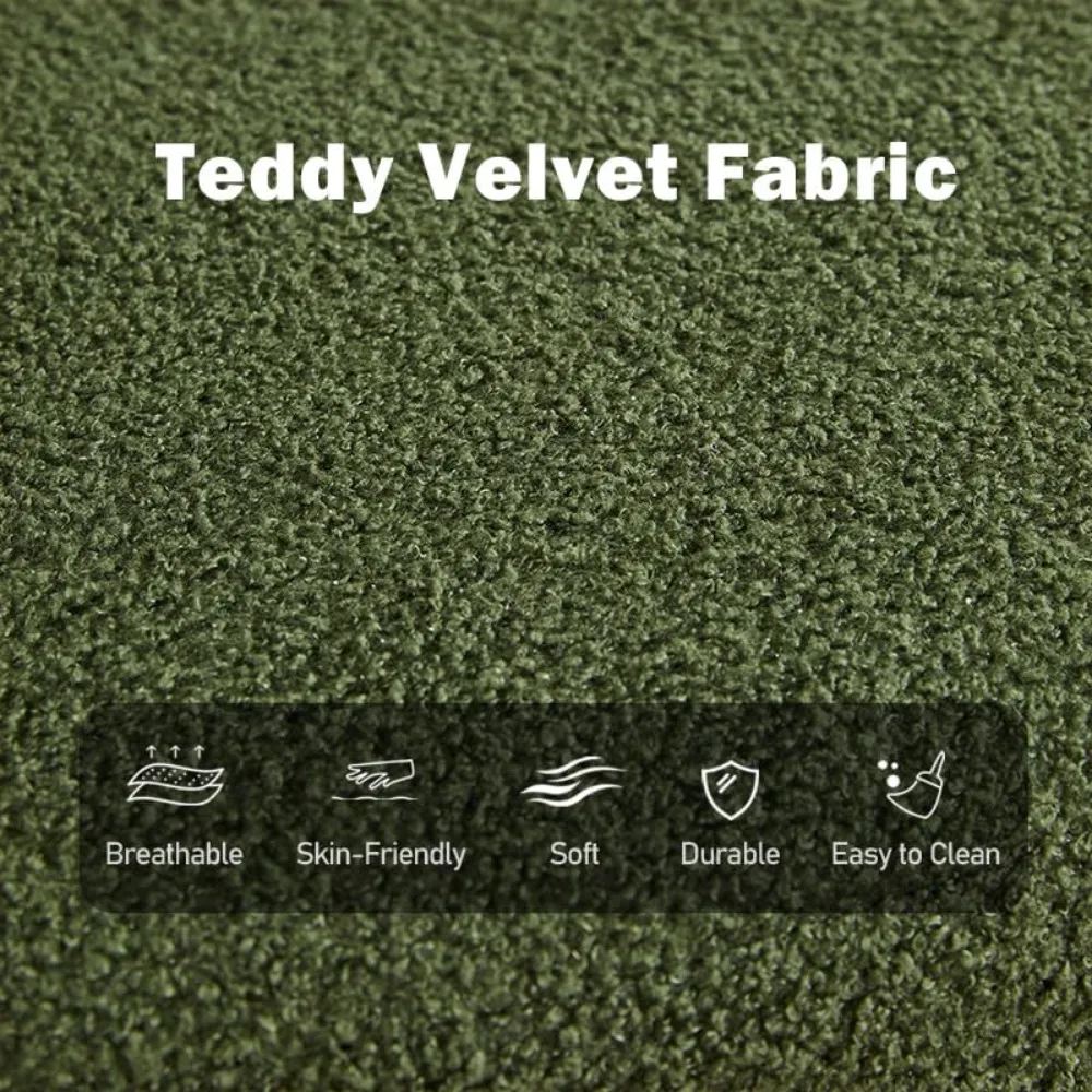 كرسي مريح لغرفة المعيشة مع وسادة من قماش تيدي وتصميم دائري