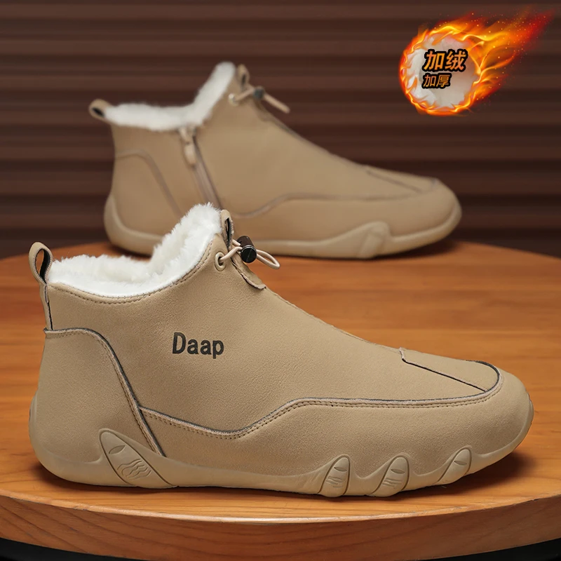 

Men’s 2025 Insulated Snow Boots, Faux Fur Lined & Anti-Skid, Perfect for Veterans Day & Skiing or Snowboarding