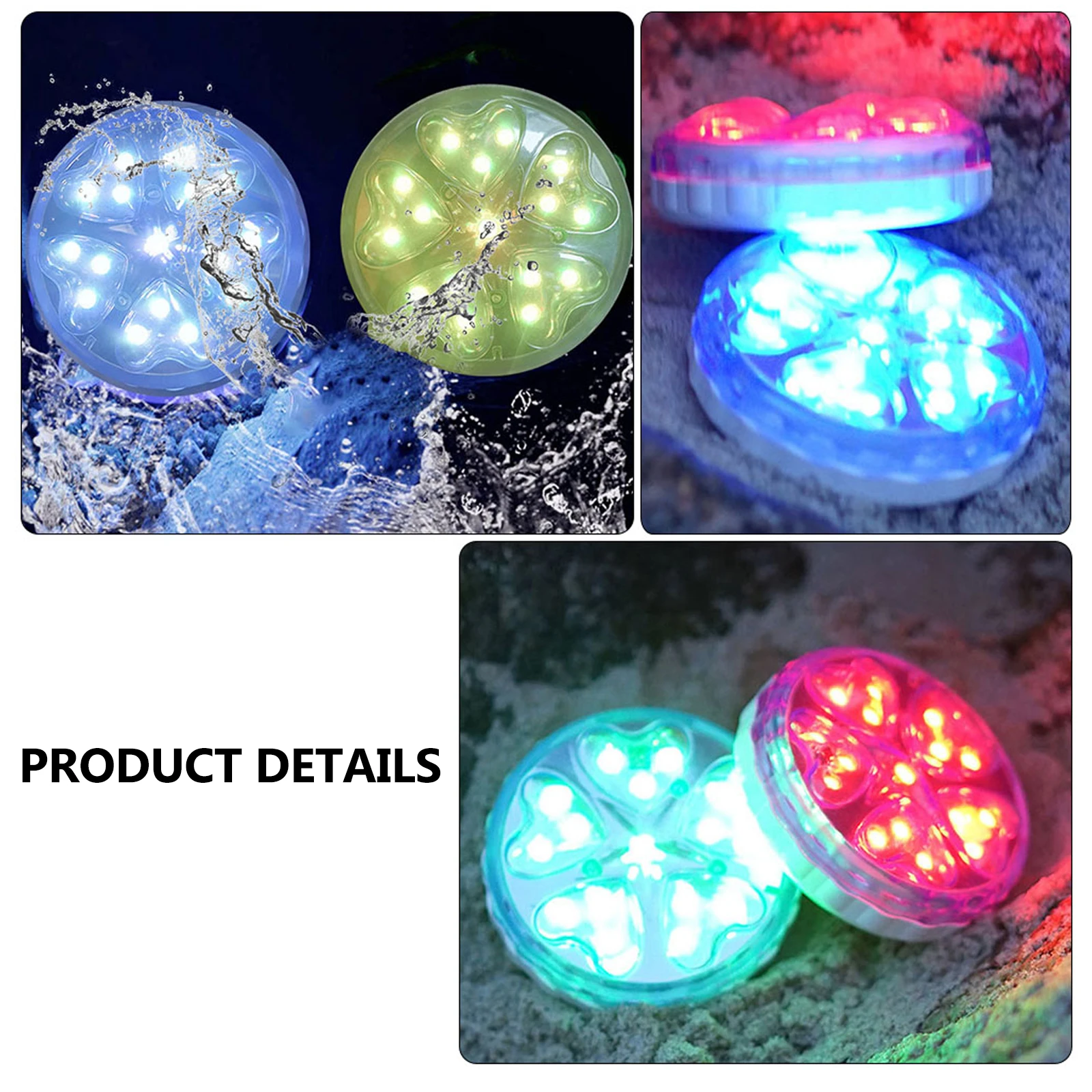 

Remote Control Submersible LED Lamp Plastic Waterproof Color Changing Fish Tank Aquarium L Decorative Light for Pool Pond