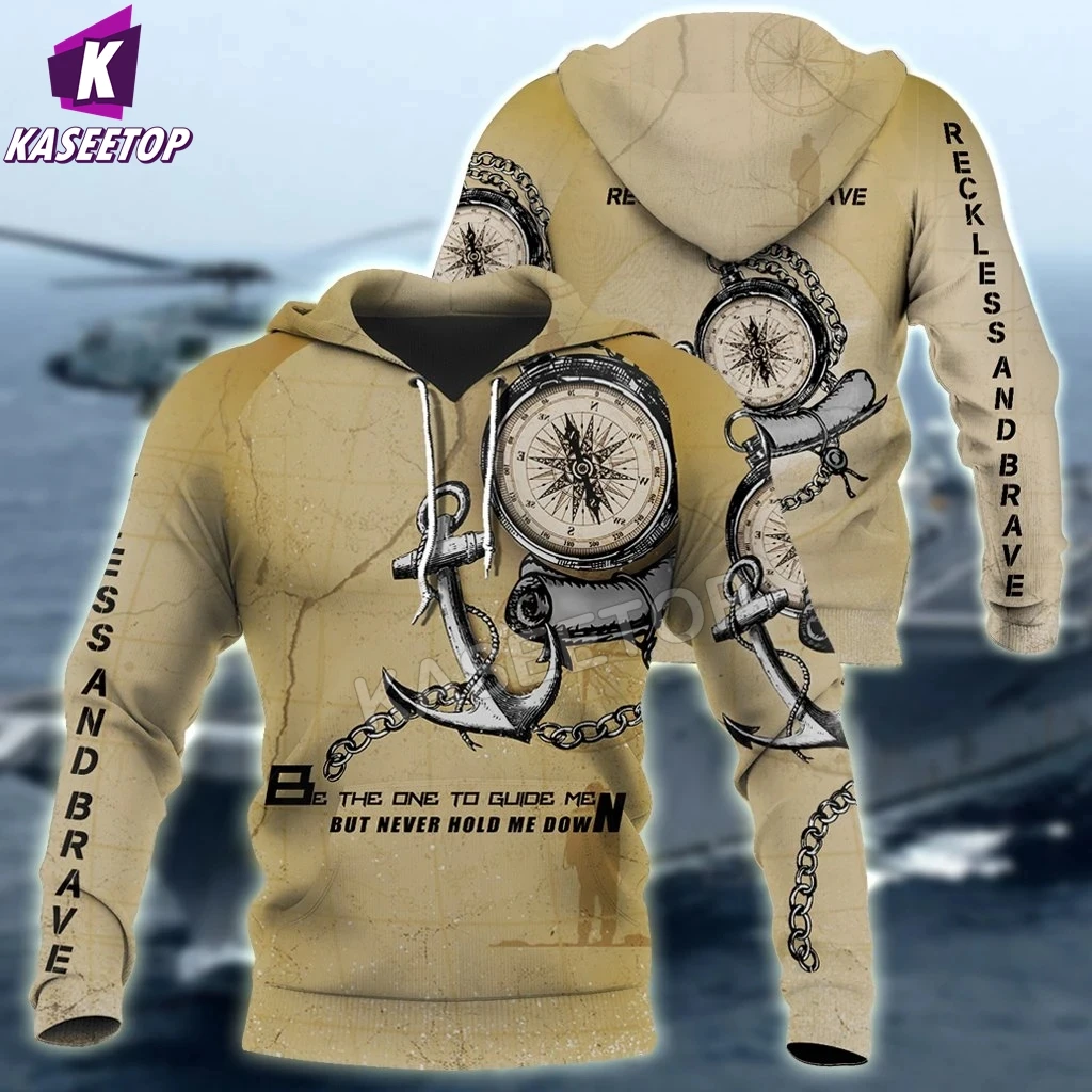 Proud Seaman Meaningful Tattoo Rab Unique Camo Hook 3D Printed Mens Zip Up Hoodie Sweatshirt Streetwear Unisex Casual Tracksuits