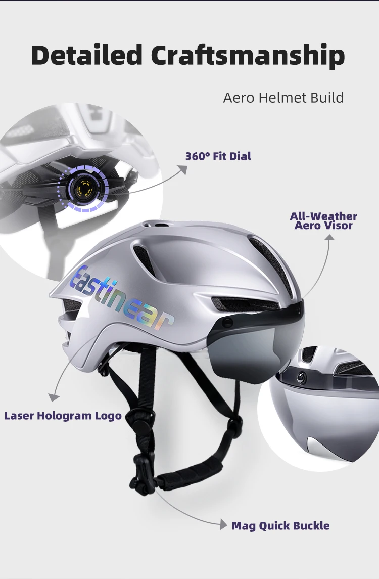 New Pneumatic Bicycle Helmet 3D Shock-Absorbing Lining Ventilated And Breathable Men's And Women's Road Mountain Safety Helmet