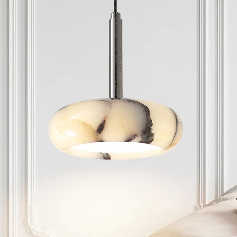 Customized Light Luxury Japanese Wabi Sabi Style Bedroom Headboard Pendant Light Retro Nordic Homestay Designer Cream Restaurant