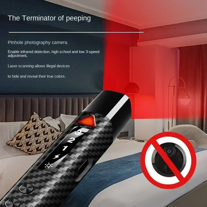 

Детектор анти-наблюдения 2025, инфракрасный детектор камеры и электронный детектор импульсов для самообороны, безопасности, защиты конфиденциальности