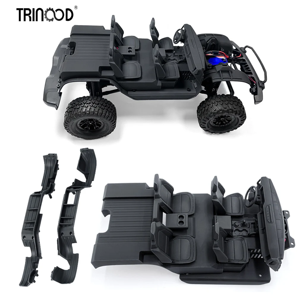 TRINOOD Simulation Interior 3d Printing Seats/center Console/Fender for TRX-4M Bronco Defender 1/18 RC Crawler Car Upgrade Part