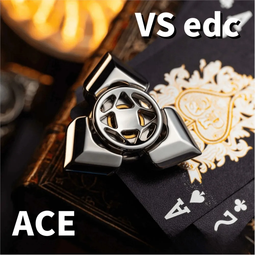 VS EDC ACE Fidget Spinner Three-Bladed Gyro Stress Relief Toy For Adults Metal Fidgeting Spinners Office Desk Accessories