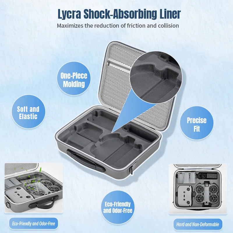 Nueva bolsa de almacenamiento para DJI NEO 2, Estuche de transporte integrado, bolso de viaje, maleta de PU con correa para el hombro, bolsa de accesorios para Dron