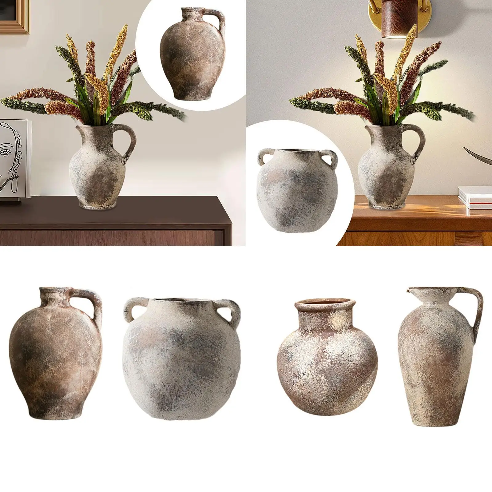 Vase for Plants Gift Idea Floral Arrangement Holder for TV Cabinet Study Room Kitchen
