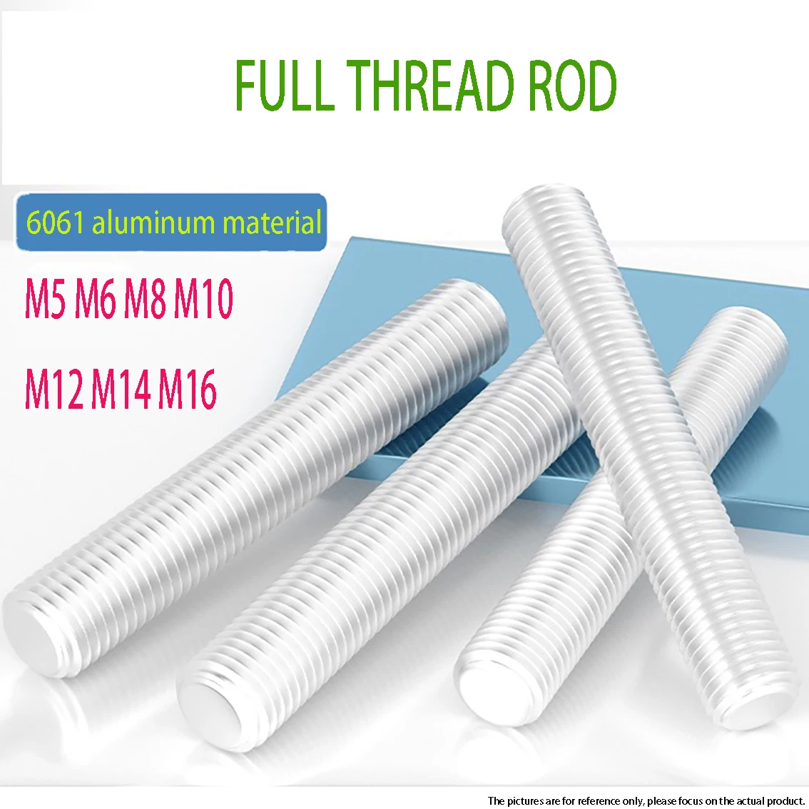 

Fully Threaded Aluminum 6061 Bolt M6 M8 M10 M12 M14 M16 With a Length of 40mm-300mm