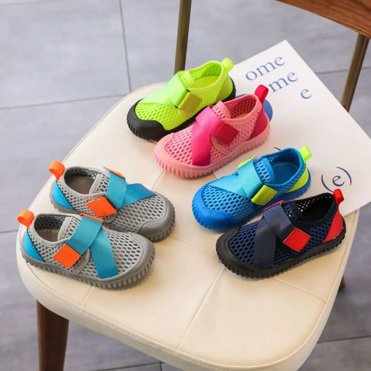Summer Baby Girls Boys Casual Shoes Kids Barefoot Sneakers Breathable Mesh Anti Slip Soft Sole Child Shoes Infant Toddler Shoes