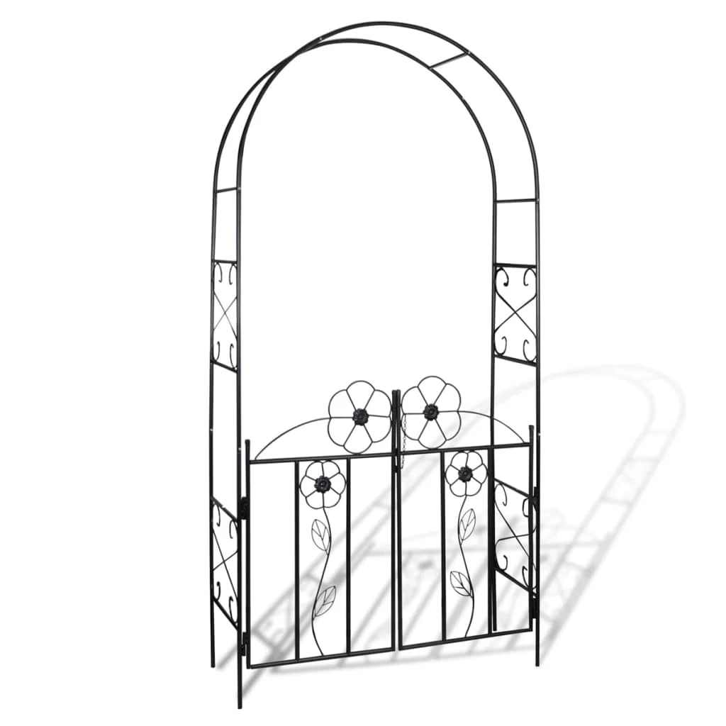 

Garden Arch Door, Iron Patio Canopy, Garden Decoration, 400x40x205 cm