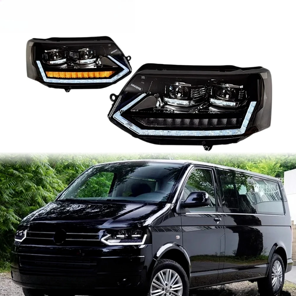 

Caravelle T5 Headlights 2010-2015 LED Lens Upgrade Front Lamp Car Accessories Hot Selling Plug and Play DRL