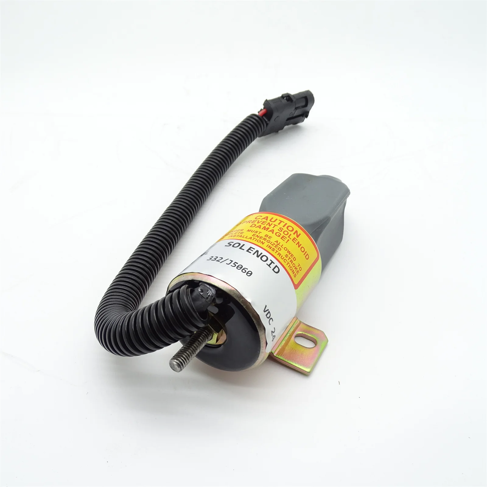 

332/J5060 71630091 24V Fuel Shutoff Stop Solenoid For JCB JS130 JS160 Excavator