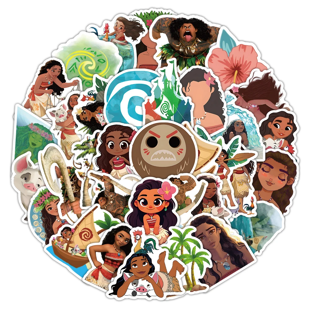 10/30/52Pcs Cartoon Disney Film Moana Stickers Grappige Anime Graffiti Stickers Voor Kinderen Speelgoed Waterfles Briefpapier Telefoon Sticker