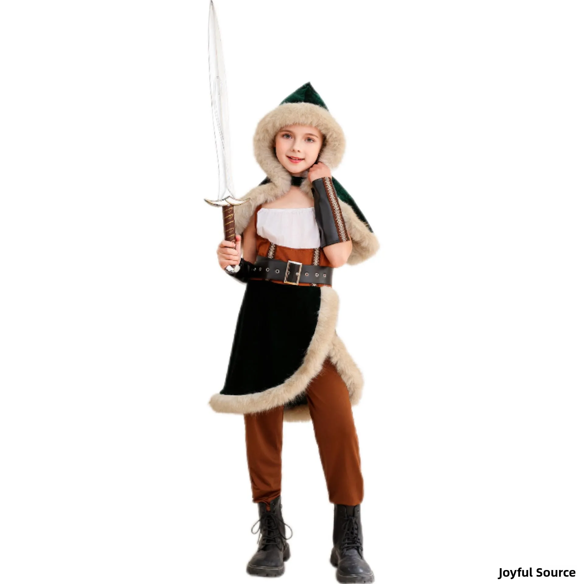 

Средневековый костюм воина викингов для детей, универсальная одежда для выступлений на Хэллоуин, Cisas, сменные Sles