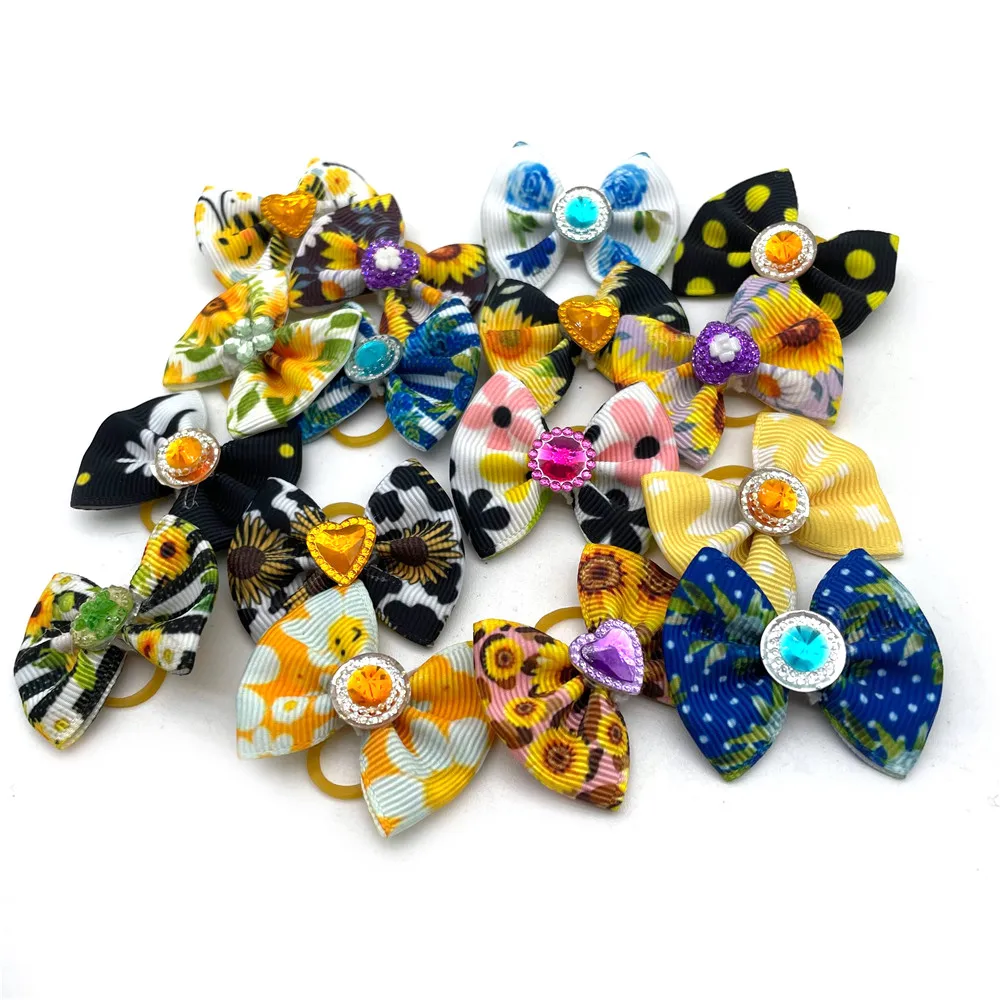 50/100pcs Spring Dog Bows Small Dog Hair Bows Fashion Cute Pet Dog Hair Accessories Pet Dog Grooming Bows Holiday Dogs Hair Bows