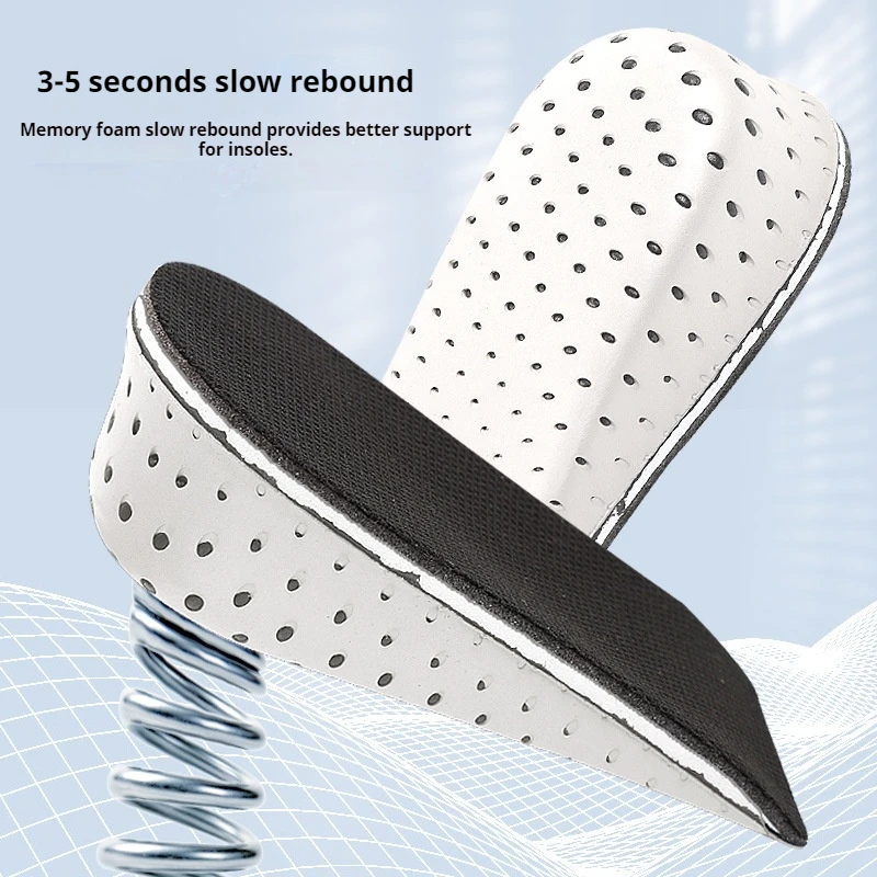 1Pair Height-Increasing Half Insoles Shock-Absorbing Sports Insoles 2cm/3cm/4cm Comfortable Heel Pad