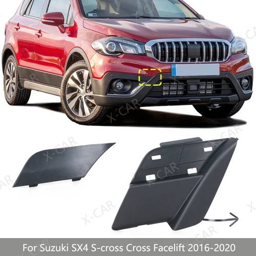 Para Suzuki SX4 s-cross Cross Facelift 2016 2017 2018 2019 2020 cubierta de gancho de remolque de parachoques delantero tapa de cubierta de ojo de transporte de remolque