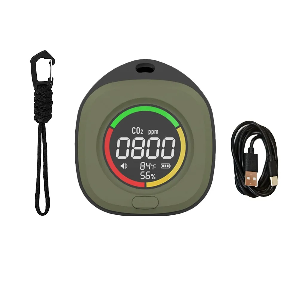 

4-in-1 Carbon Monoxide Detector Accurate Detection Rechargeable Carbon Dioxide Detector with Alarm Sound Anti-poisoning