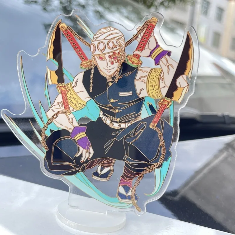 

New Demon Slayer Acrylic Ornaments Uzui Tengen Anime Action Figure Goods Car Desktop Decoration Model Children Toy Birthday Gift