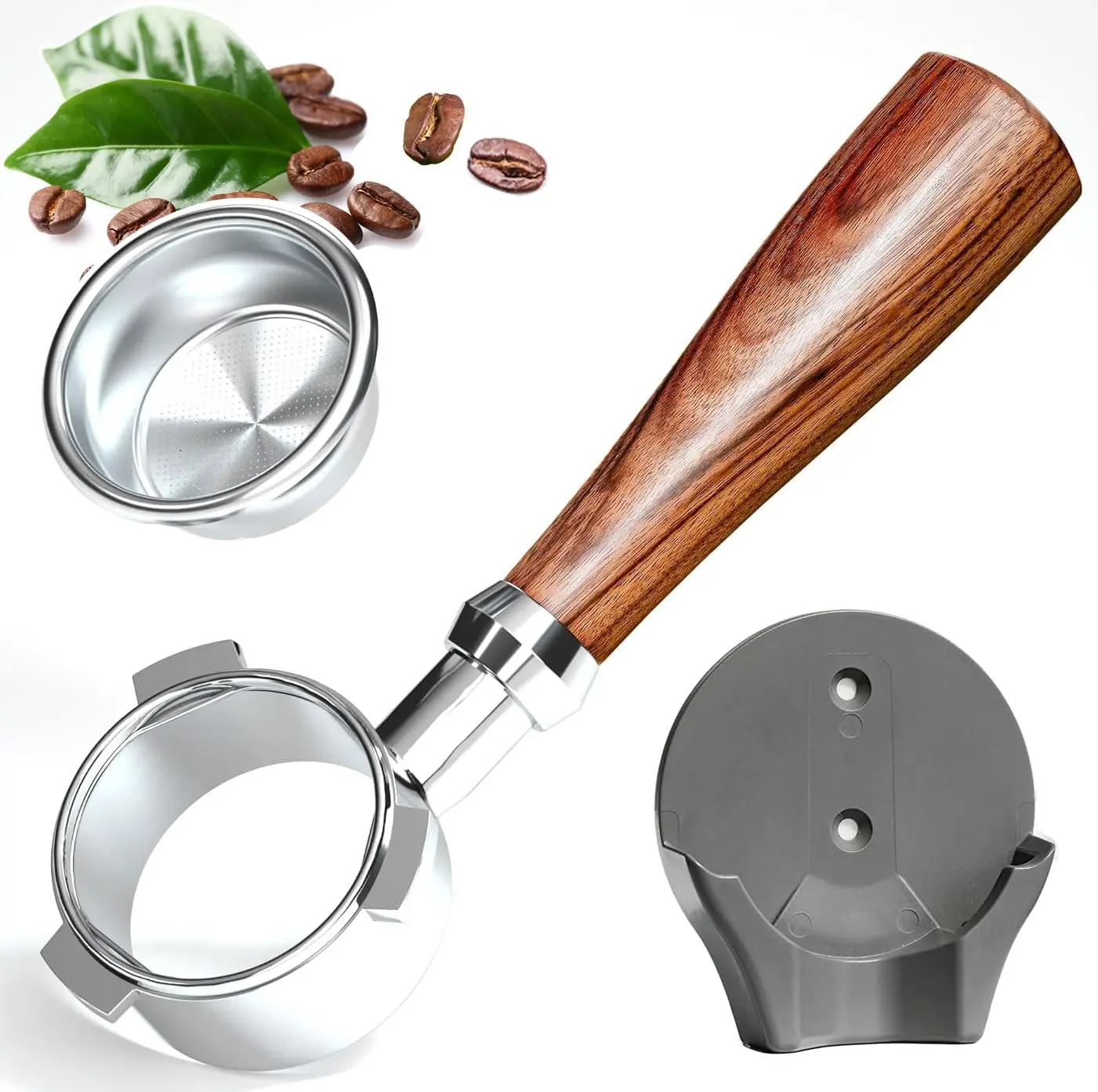 

54mm Bottomless Portafilter for Breville Barista Express, Bambino Plus, 8 Series (Basket + Holder)