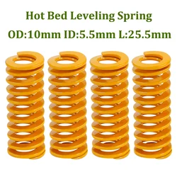 Resorte de nivelación de cama caliente para impresora 3D, resortes de compresión de carga ligera, bricolaje, 10x25,5mm, 4 piezas, para Ender 3 CR10