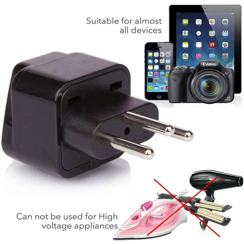 Europäischer Reiseadapter-Stecker-Set, 4er-Pack, Universal-Steckdosenadapter für alle Europa, Typ C E auf Großbritannien, Schweiz, Italien, Deutschland