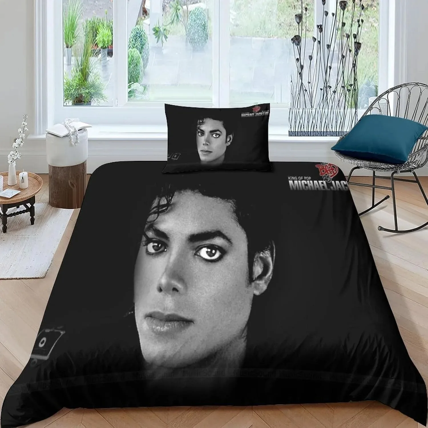 2026 Neues Exquisites Michael Jackson Bettwäsche-Set, Enthält Große und King-Size Bettwäsche, Perfektes Feiertagsgeschenk