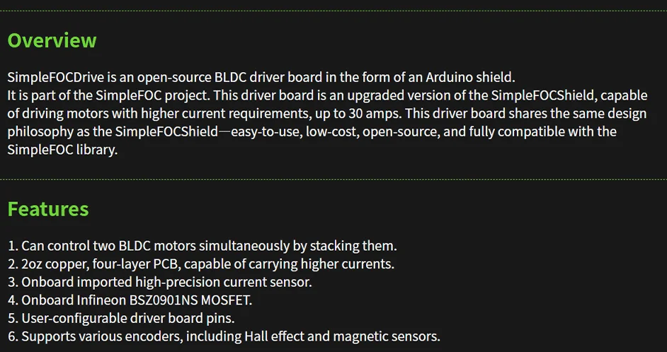 Makerbase SimpleFOC Shield V2.0.4 FOC BLDC Motor Controller Board Arduino Servo – Detail 7