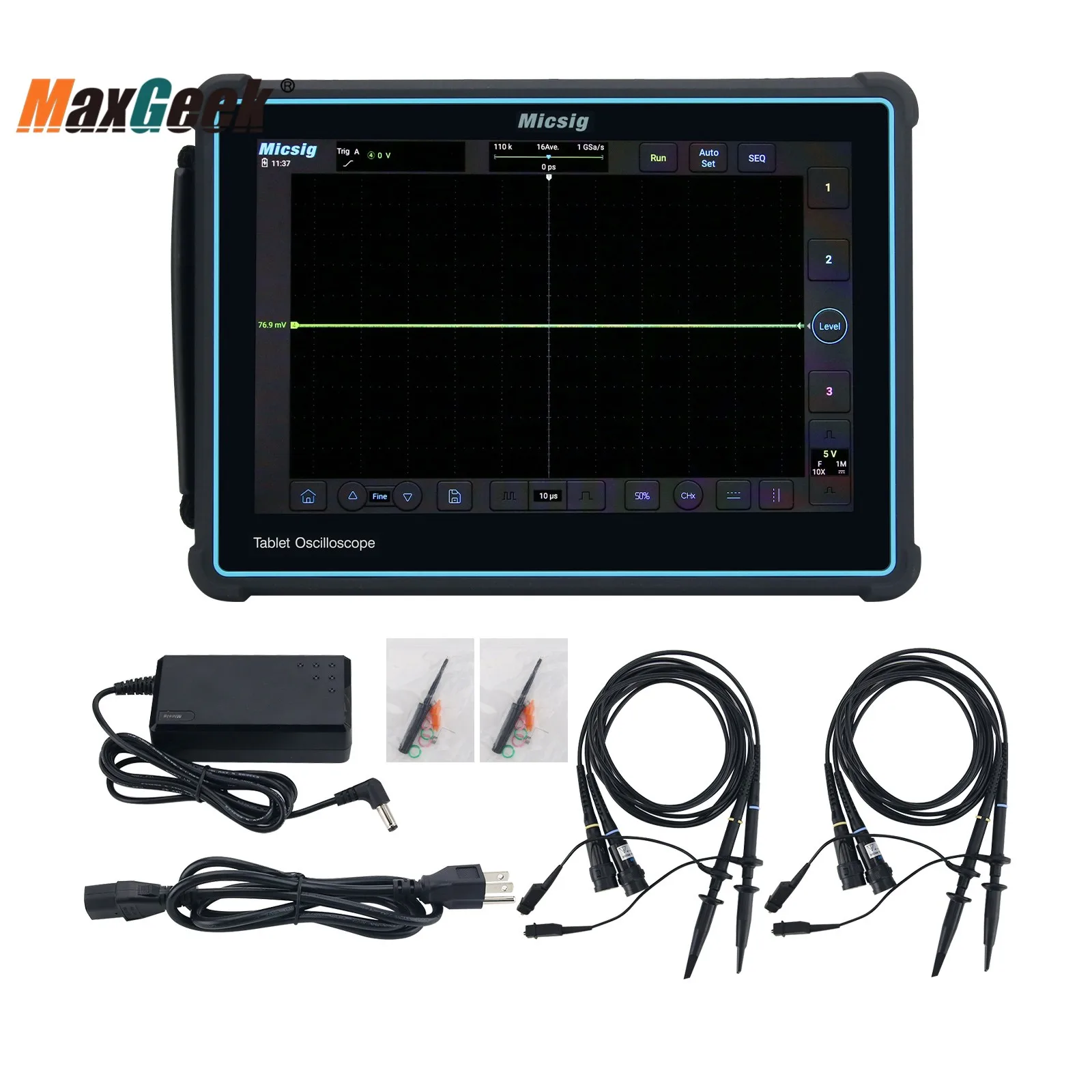 

Maxgeek Micsig TO1004/TO2004/TO3004 100MHz 1GSa/s 4CH Tablet Oscilloscope Digital Oscilloscope with 10.1" Touch Screen