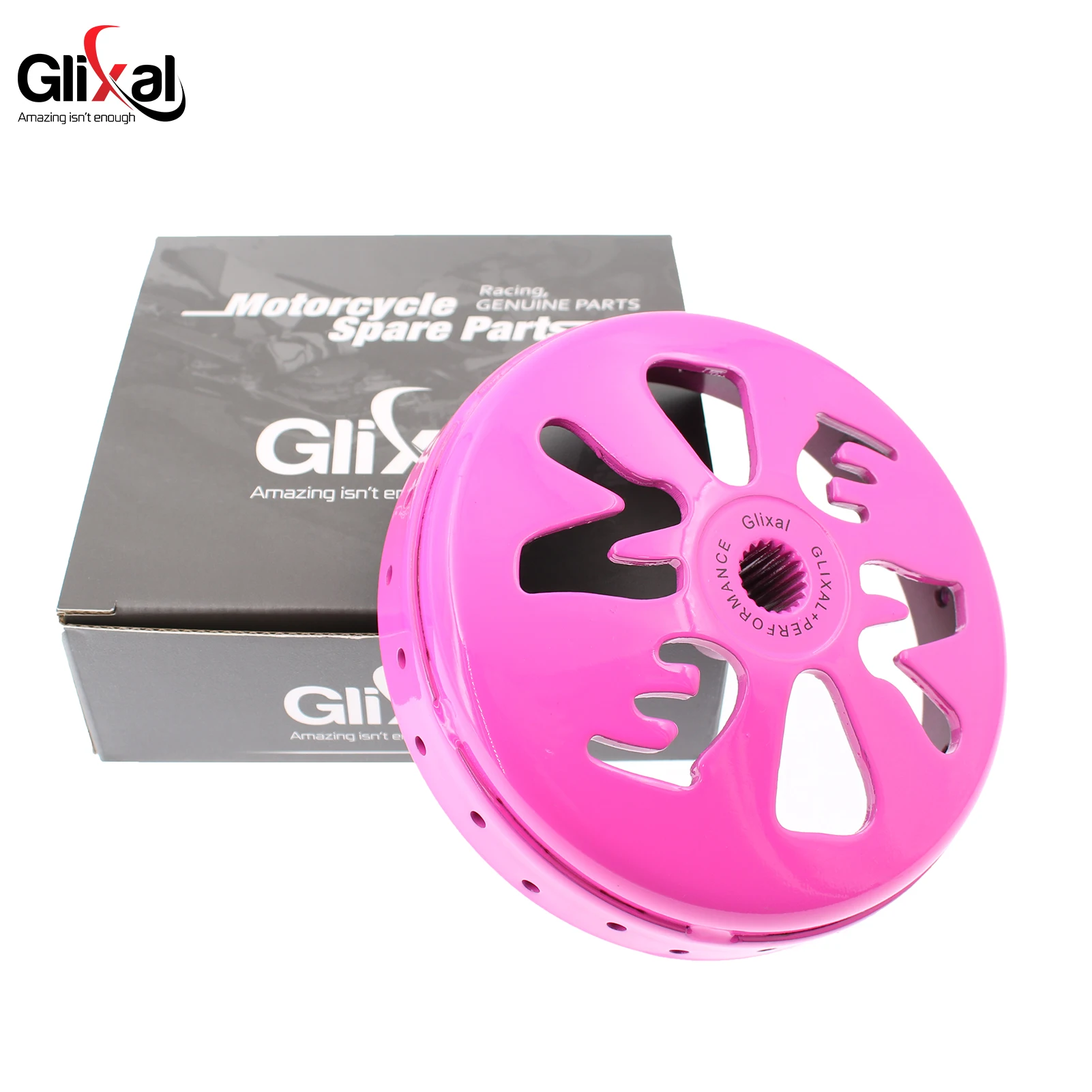 Glixal GY6 125cc 150cc 200cc High Performance Racing Drilled Clutch Bell Drum for 152QMI 157QMJ Engine Scooter Moped ATV Go Kart