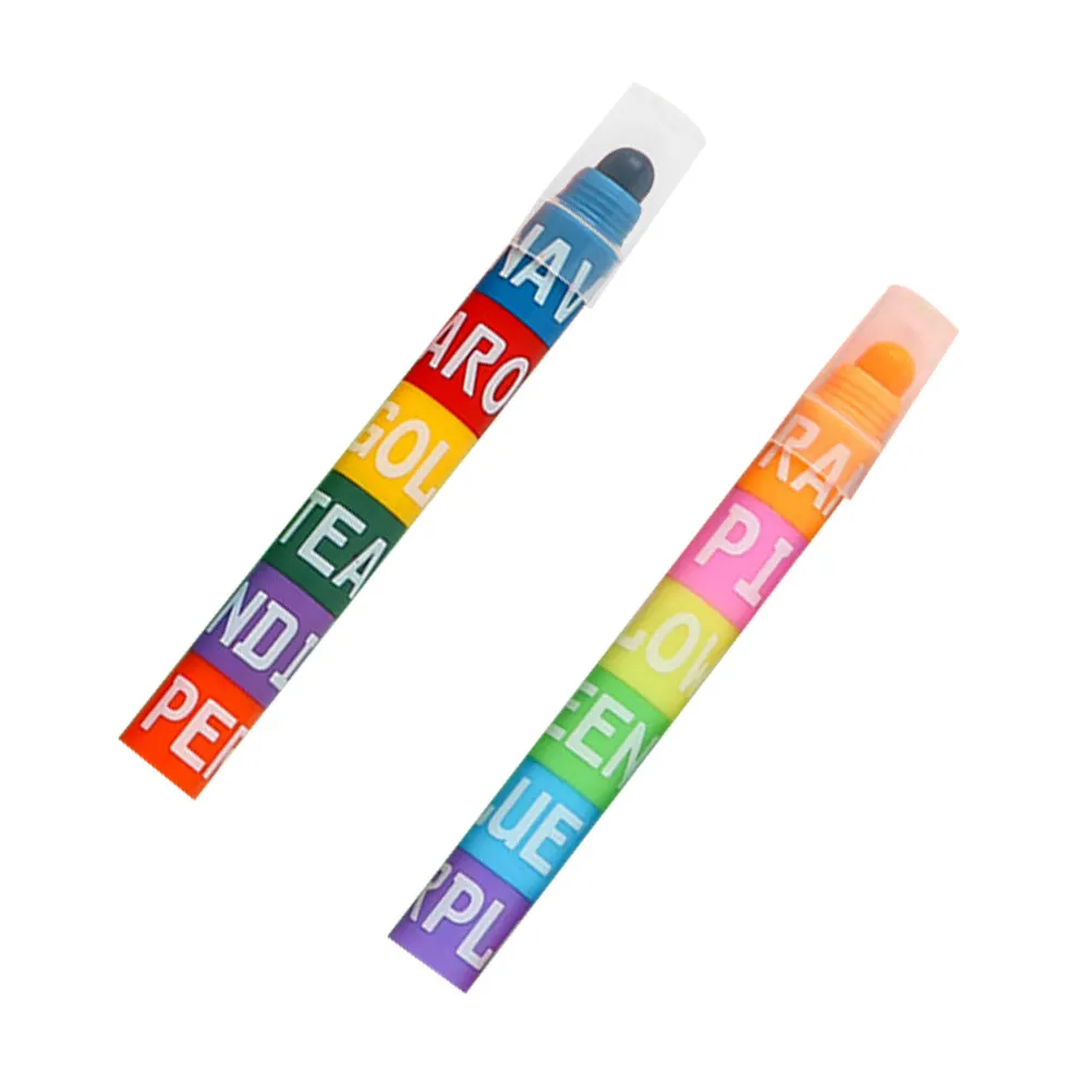 

2Pcs Office Highlighters Fluorescent Markers Set Vibrant Colors Smooth Flow No Smell Compact Design Ideal for Students Teachers