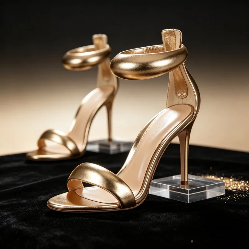 Yuejinlong Women Open‑Toe Stiletto Sandals 2026 Modern Euro‑Chic Elegant Shoes for Banquet Date & Party