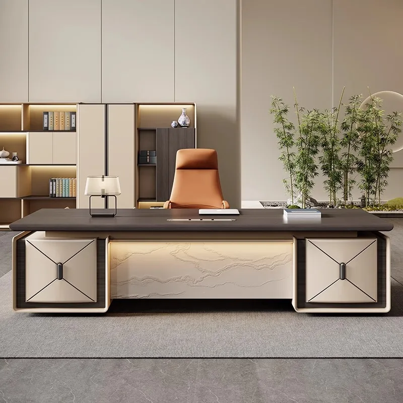 Modern Luxury Executive Desk Convertible Paint Design for Boss for School Apartment Home Use Panel Wood Style
