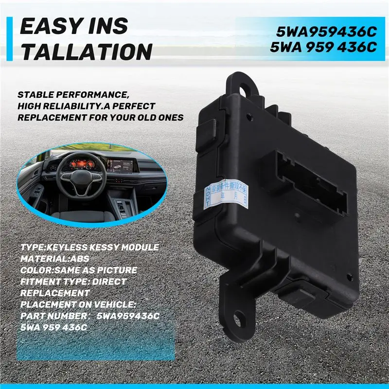 5WA959436C Car Keyless Kessy Module For VW MQB EVO Platfrom Golf MK8 For A3 8Y For Skoda One Key Start 5WA 959 436C-M54K
