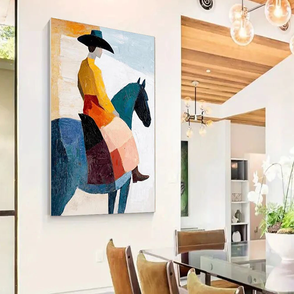 

100% hand drawn abstract oil painting on canvas Modern Home figure Wall Art Picture Large mural for living room decor paint gift